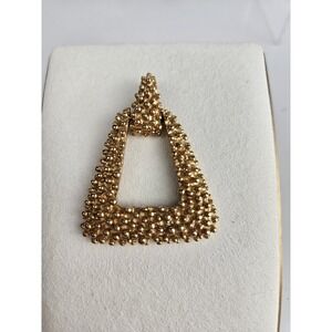 Vintage Estate Jewelry Sarah Coventry Signed Gold Toned‎ Triangle Pendant